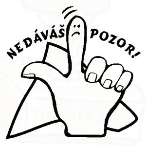 Samonamáčecí motivační razítko prst "Nedáváš pozor"